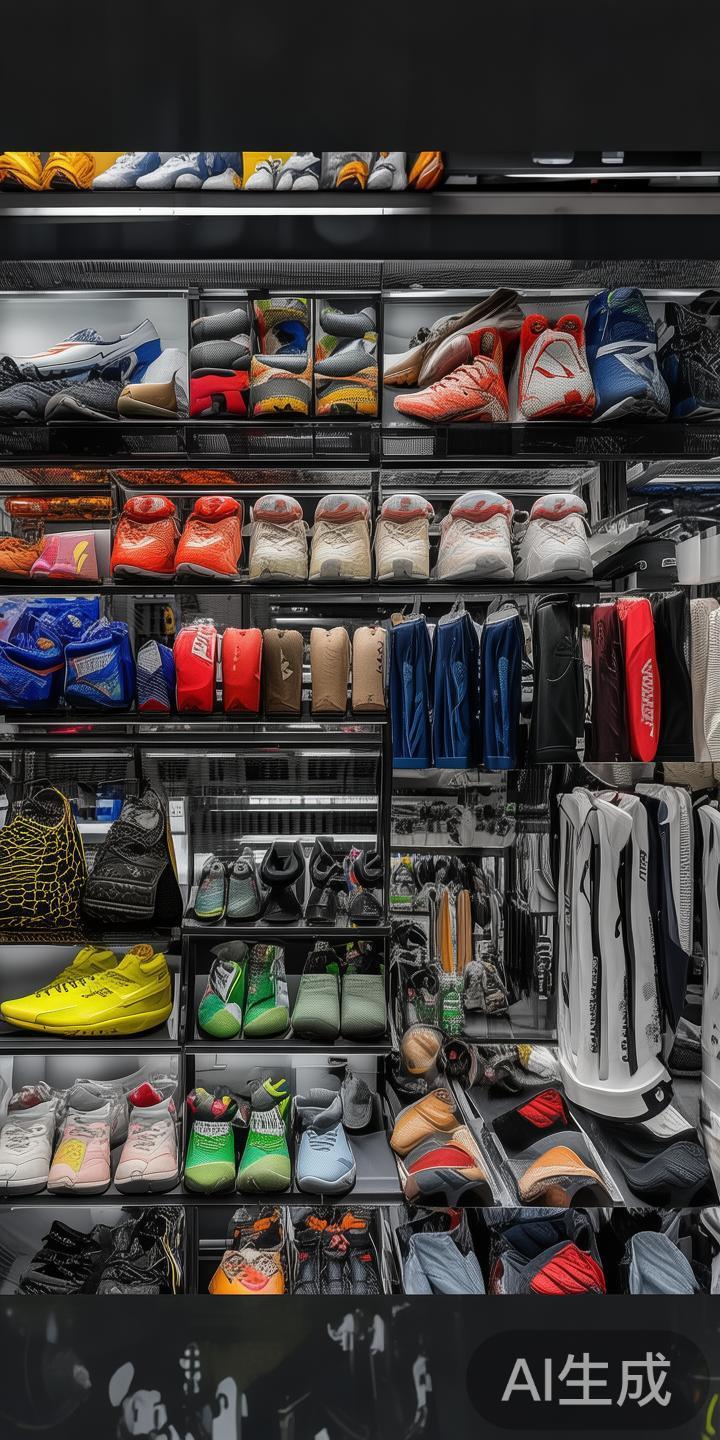 平台汇聚了众多知名体育品牌，涵盖了足球、篮球、跑步